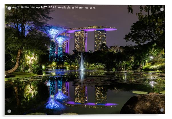 Reflections of Marina Bay Sands Acrylic by Sharpimage NET