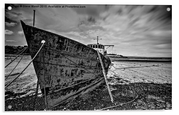  Abandoned trawler Acrylic by Steve Walsh