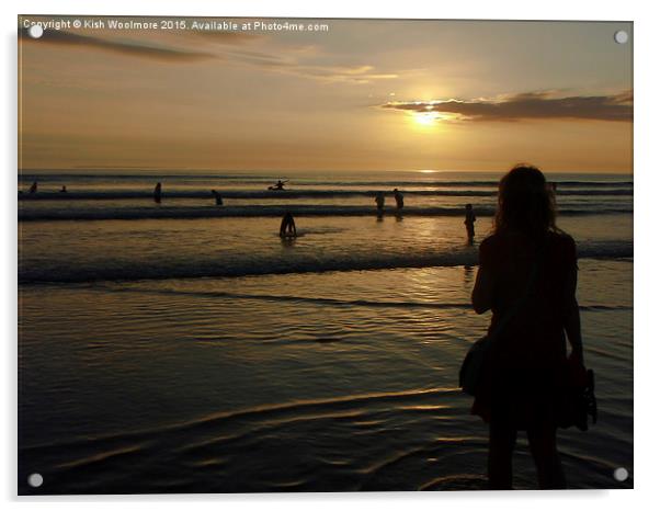  Beach at Sunset Acrylic by Kish Woolmore