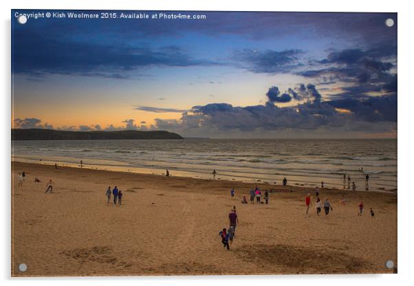  Evening on the Beach Acrylic by Kish Woolmore