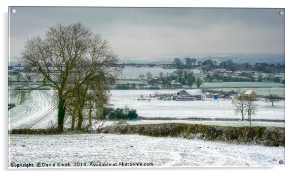 The First Snows  Of Winter Acrylic by David Smith