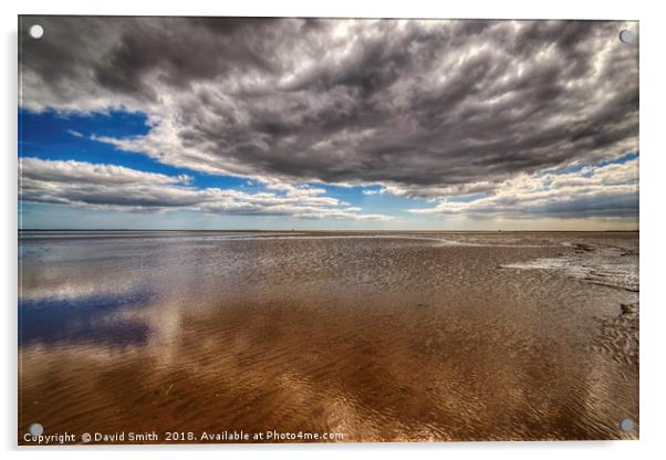 Low Tide at Cleethorpes Acrylic by David Smith