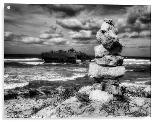 Rocks And Wrecks                     Acrylic by David Smith
