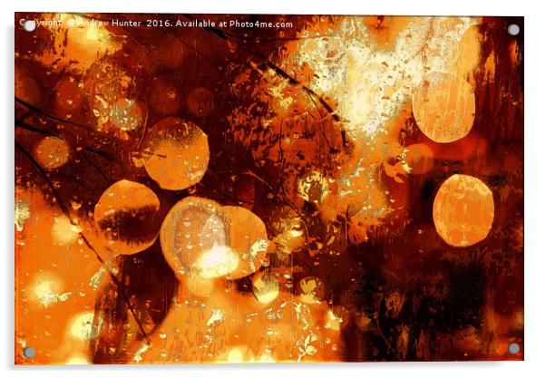 Raindrops And Bokeh Abstract Acrylic by Andrew David Photography 