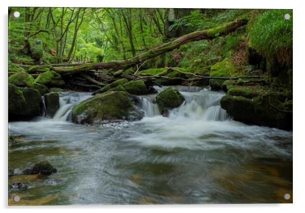 A large waterfall over a body of water Acrylic by Stephen Ward