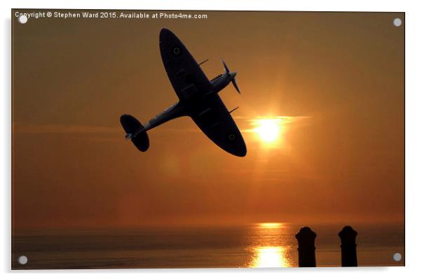  Sunset Spit Acrylic by Stephen Ward