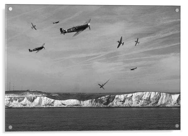  Dogfight over Dover Acrylic by Stephen Ward