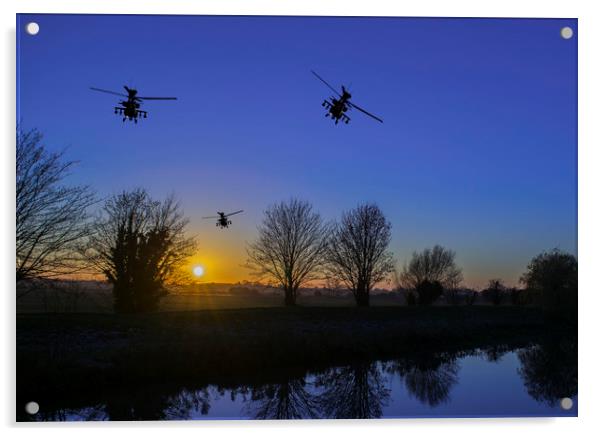 Apaches at Dusk Acrylic by Stephen Ward