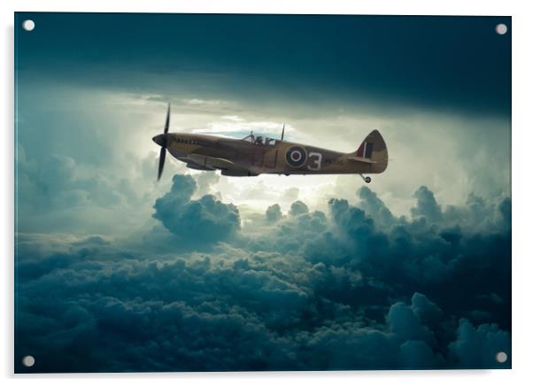 Spitfire MK356 Acrylic by Stephen Ward