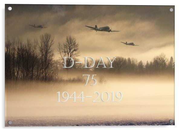 D-Day 75 Years Acrylic by Stephen Ward