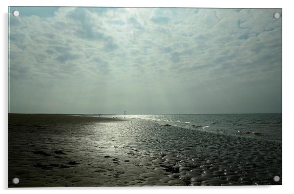  silloth solway beach walk Acrylic by pristine_ images
