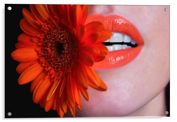 Flower in Mouth Acrylic by pristine_ images