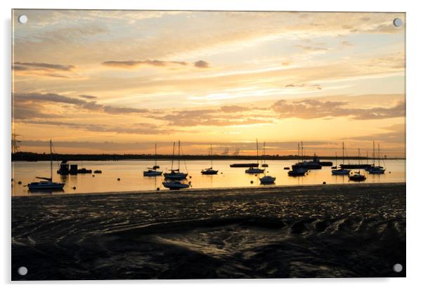 Gravesend Sunrise over the Thames Estuary Acrylic by pristine_ images