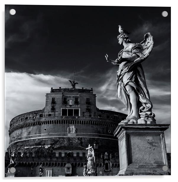  Rome Castel Sant'Angelo Acrylic by Luigi Scuderi