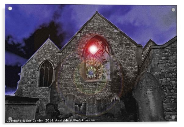 Ghost Lantern Acrylic by Sue Condon