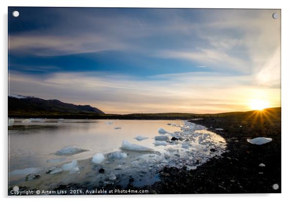 Fjarrsarlon Sunset Acrylic by Artem Liss