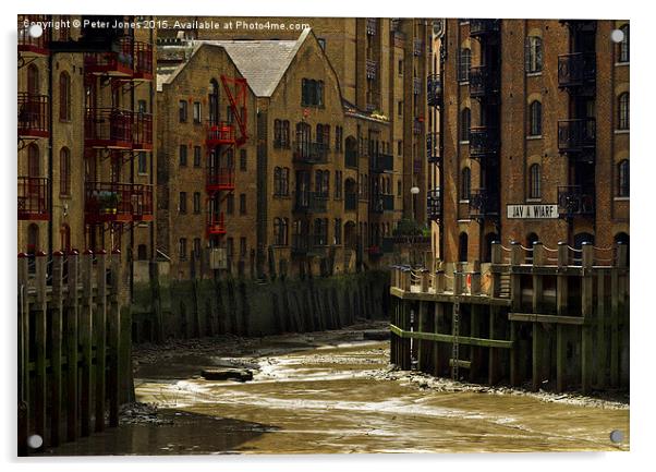  Low tide at Java Wharf. Acrylic by Peter Jones
