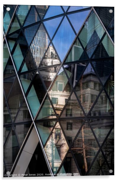 London Reflections Acrylic by Peter Jones