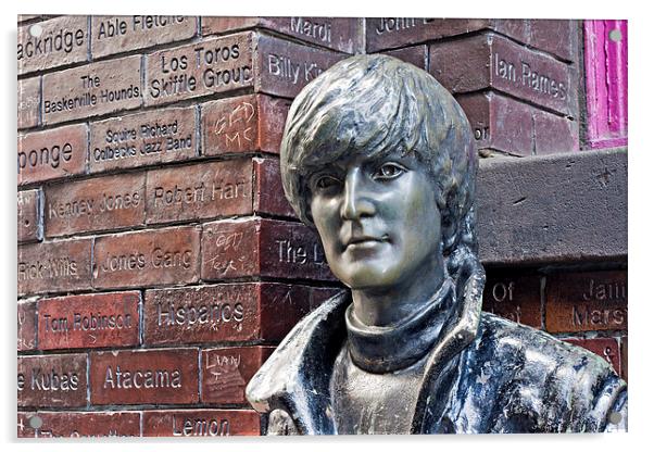 Statue of John Lennon Acrylic by ken biggs