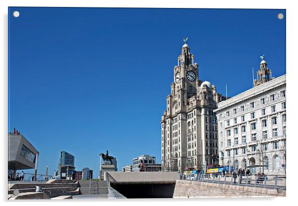 Liverpool's World Heritage status waterfront build Acrylic by ken biggs