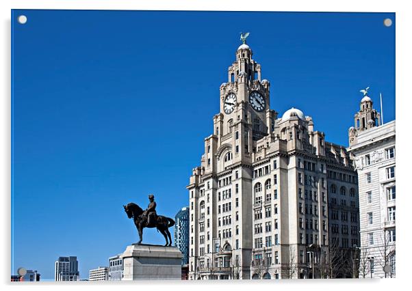 Liverpool's World Heritage status waterfront buildings Acrylic by ken biggs