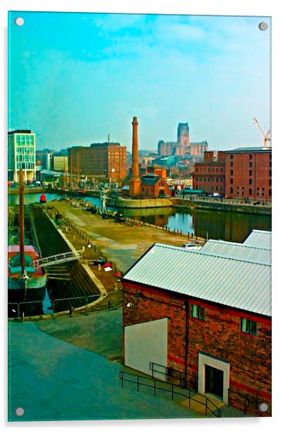 The Albert Dock complex in Liverpool UK Acrylic by ken biggs