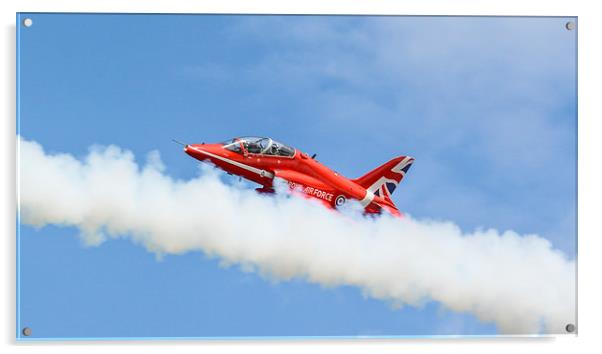  RAF Red Arrow - Through the Smoke Acrylic by Andrew Scott