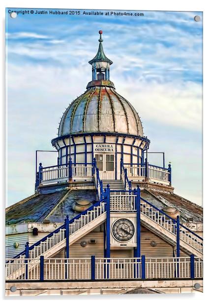  Eastbourne Pier, Camera Obscura. Acrylic by Justin Hubbard