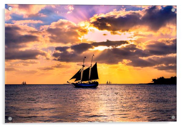 Sunset in Key West, Florida Acrylic by Svetlana Korneliuk