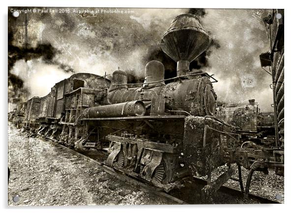 locomotive Acrylic by Paul Fell