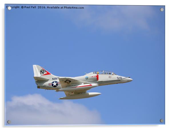 TA-4J Skyhawk Acrylic by Paul Fell