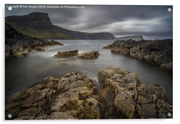  Scottish coastline, Isle of Skye Acrylic by Neil Burton