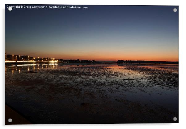  Shore Road Sandbanks  Dusk / Sunset Acrylic by Craig Lewis