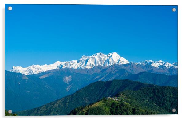 Landscape view of Mountain range  Acrylic by Ambir Tolang