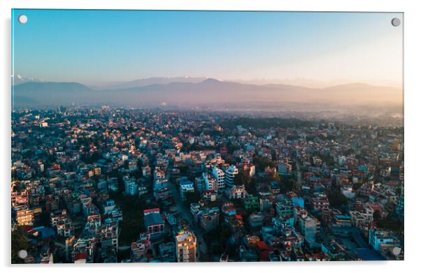 aerial view of kathmandu valley Acrylic by Ambir Tolang