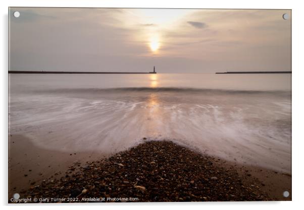 Sunrise Over Roker Pier Acrylic by Gary Turner