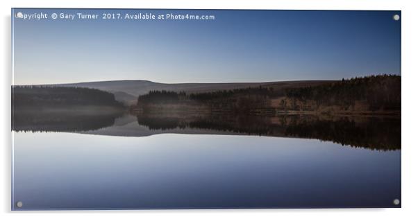 Langsett Reservoir Mirror Acrylic by Gary Turner