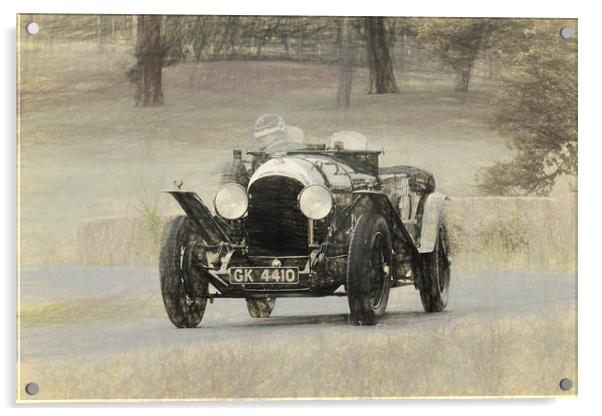 Vintage Bentley Sports Car Acrylic by Adrian Beese