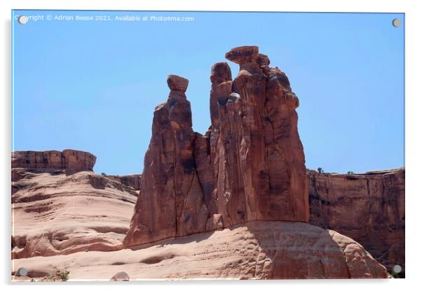 The Sisters Arches National Park Acrylic by Adrian Beese