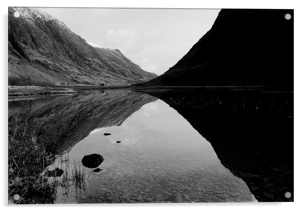 Loch Achtriochtan, Glencoe Acrylic by Martin Slowey