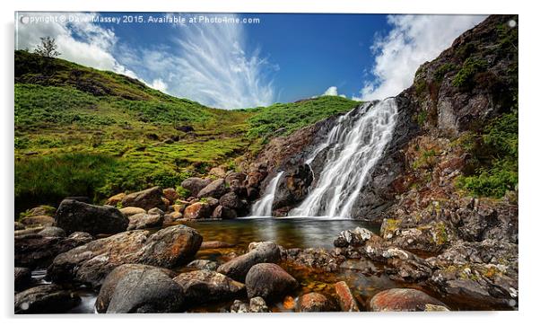 Easedale Falls Acrylic by Dave Massey