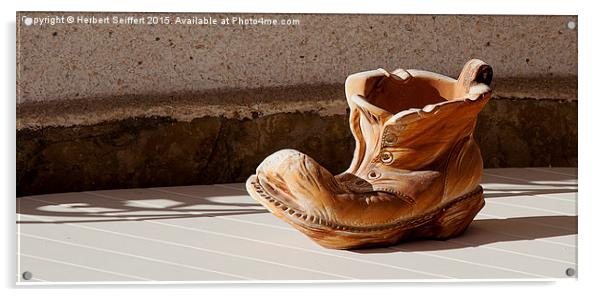  Old brown shoe Acrylic by DeniART 