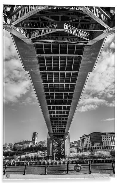Crossing the Tyne Acrylic by John Mason