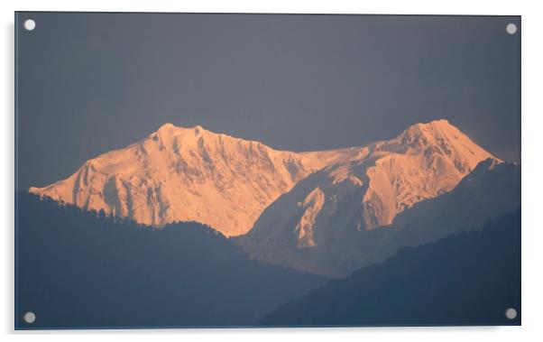 Kanchenjunga from Yoksum Acrylic by Brent Olson