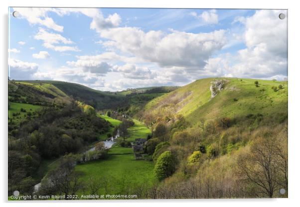 Monsal Dale Landscape Derbyshire England Acrylic by Kevin Round
