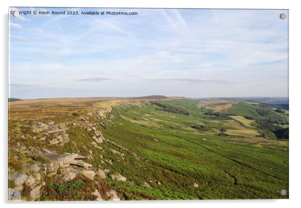 Stanage Edge High Neb 2 Acrylic by Kevin Round