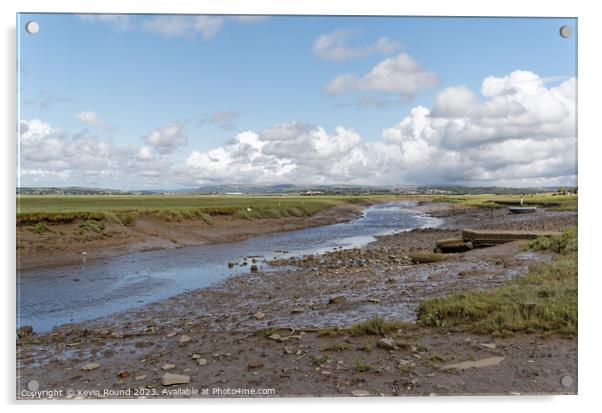 Loughor estuary at Low tide Acrylic by Kevin Round
