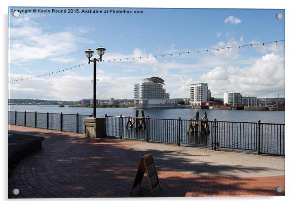  Scenic view of Cardiff Bay Acrylic by Kevin Round