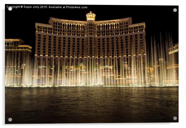  Belagio Fountain Las Vegas USA Acrylic by Super Jolly