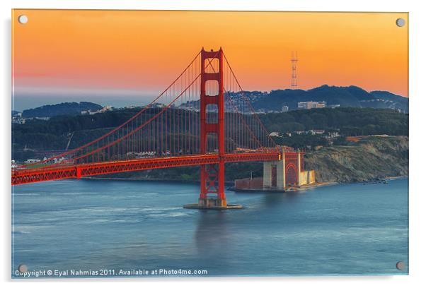 Golden Gate Bridge Acrylic by Eyal Nahmias